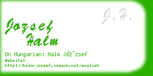 jozsef halm business card